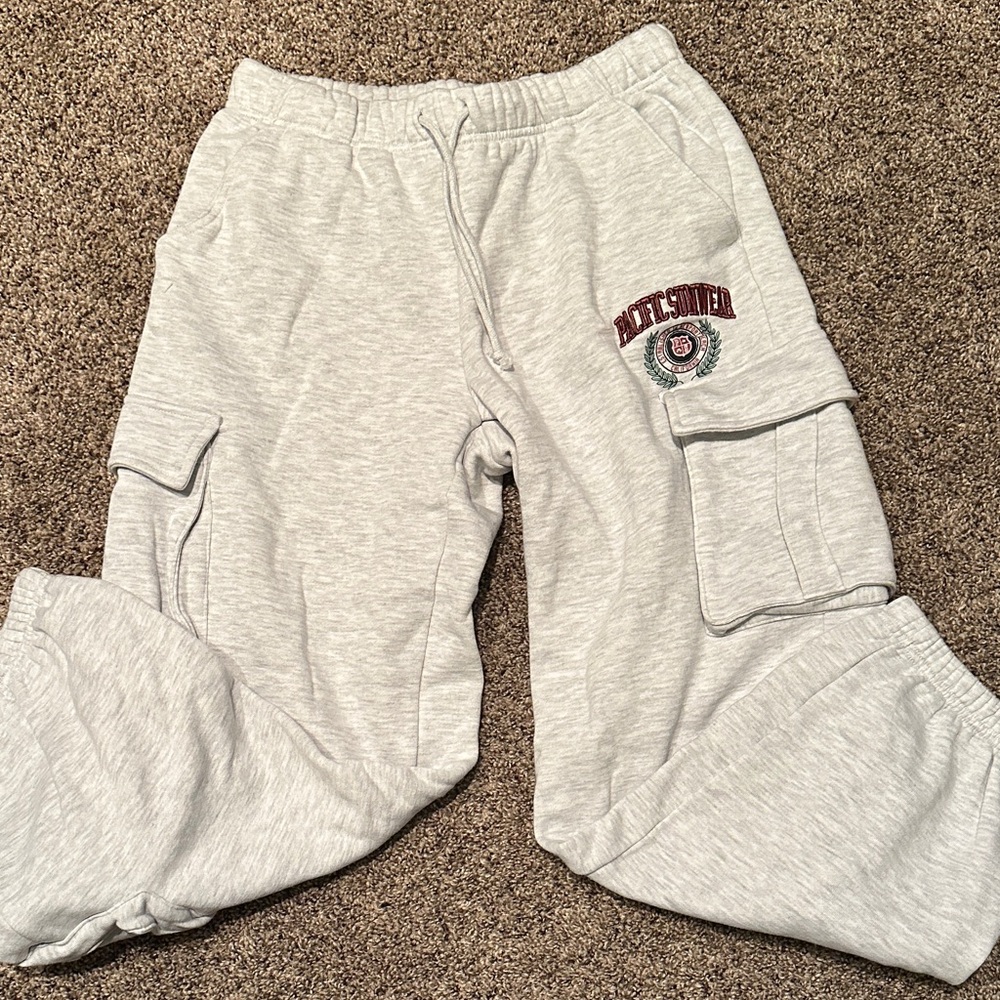 PacSun Light Gray Cargo Sweatpants